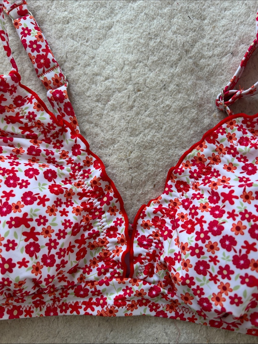 Hanna Nikole Floral Red High-Waist Bikini Set - Picture 6 of 10